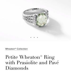 David Yurman Petite Wheaton Ring with Prasiolite
